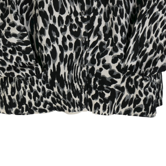 Calvin Klein Cardigan Sweater Women 1X Silk Blend Rhinestone Button Pockets - Picture 3 of 10